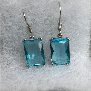 Elegant Blue Gemstone Earrings